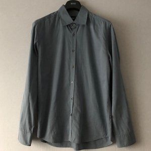 Boss Hugo Boss Blue Striped Shirt Size XL